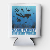 Zelfde planeet Verschillende World Scuba Diver Blikjeskoeler (Voorkant)