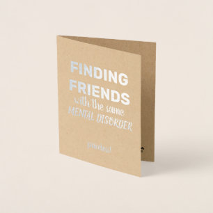 Zelfde psychische stoornis - Funny Groomsman-voors Folie Kaarten