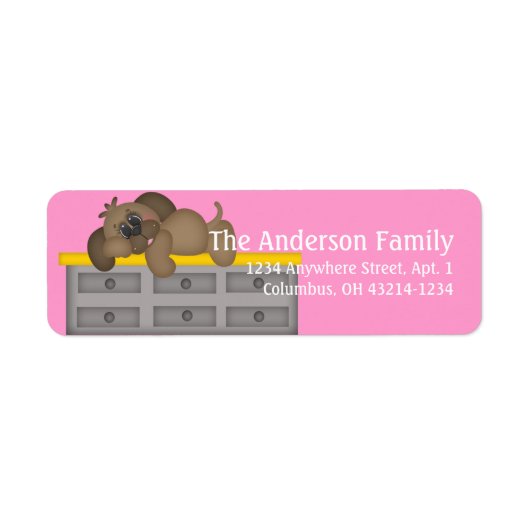 Zelfde puppy Dog d3 Return Address Labels (Voorkant)