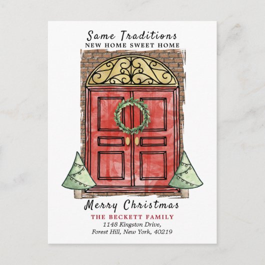 Zelfde tradities Nieuwe Kerstmis Aankondigingskaart (Voorkant)