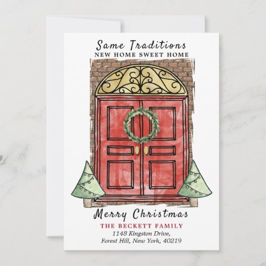 Zelfde tradities Nieuwe Kerstmis Feestdagenkaart (Voorkant)