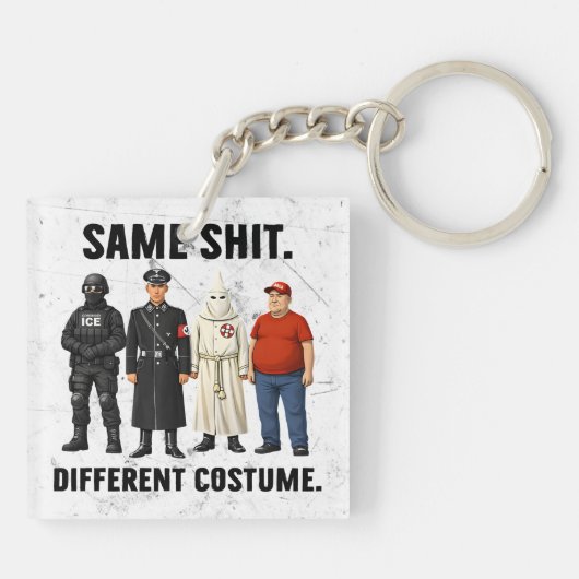 Zelfde Verschillende Kleding Sleutelhanger (Achterkant)