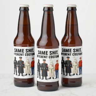 Zelfde Verschillende Kostuum Bier Etiket