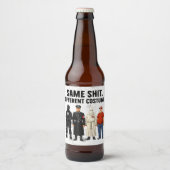 Zelfde Verschillende Kostuum Bier Etiket (Voorkant)