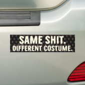 Zelfde Verschillende Kostuum Bumpersticker (Op auto)