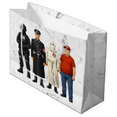Zelfde Verschillende Kostuum Groot Cadeauzakje (Voorkant Gekanteld)