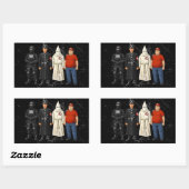 Zelfde Verschillende Kostuum Rechthoekige Sticker (Vel)