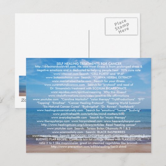 ZELFDE VERWARMING VAN KANKER- EN ILLNESS-BRIEFKAAR BRIEFKAART (Voorkant / Achterkant)