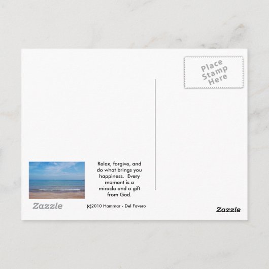 ZELFDE VERWARMING VAN KANKER- EN ILLNESS-BRIEFKAAR BRIEFKAART (Achterkant)