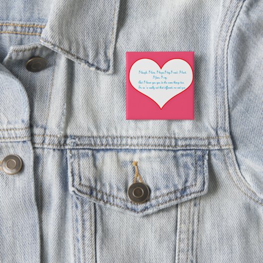 Zelfde Vierkante Button 5,1 Cm (In situ)