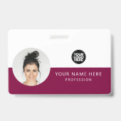 Zelfde voor- en achterkant | Personeelsfoto, logo, Badge (Achterkant)