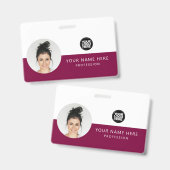 Zelfde voor- en achterkant | Personeelsfoto, logo, Badge (Voor- en achterkant)