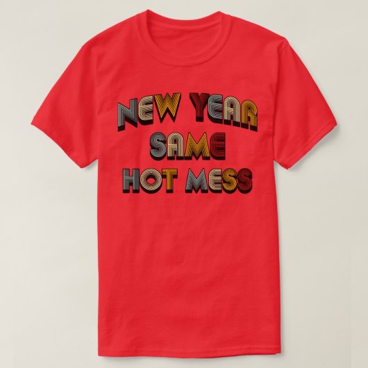 Zelfde warme versie van begin jaar t-shirt (Design voorkant)