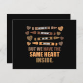 Zelfde zwarte hartgeschiedenis maand Afrikaans-Ame Bedankkaart (Voorkant / Achterkant)