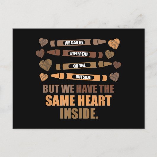 Zelfde zwarte hartgeschiedenis maand Afrikaans-Ame Briefkaart (Voorkant)