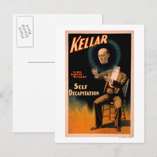 Zelfdecapitatie volgens Kellar Briefkaart (Voorkant / Achterkant)