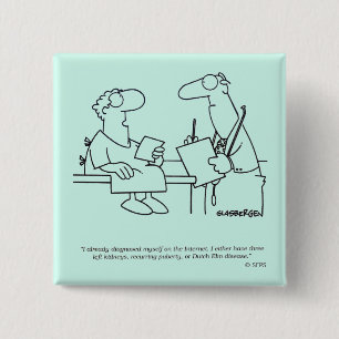 Zelfdiagnose Vierkante Button 5,1 Cm