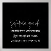 zelfdiscipline begint met het meesterschap van je  poster (Voorkant)