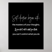 zelfdiscipline begint met het meesterschap van je  poster (Voorkant)