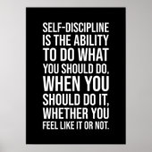 Zelfdiscipline - Gym, Hustle, Succesonderstel Poster (Voorkant)
