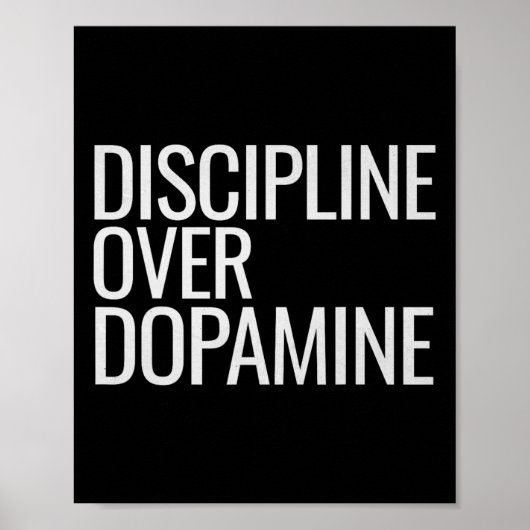Zelfdiscipline over dopamine workout motivatie G Poster (Voorkant)