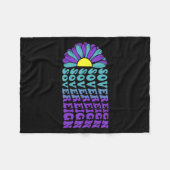 Zelfdodingpreventie bewustzijnsunflower soeverein fleece deken (Voorkant (Horizontaal))