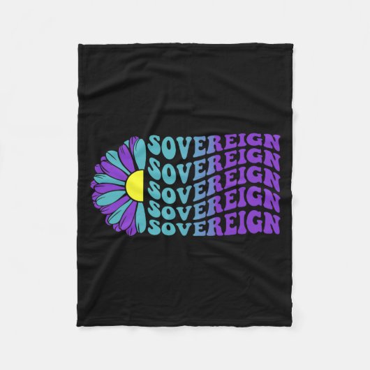 Zelfdodingpreventie bewustzijnsunflower soeverein fleece deken (Voorkant)