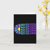 Zelfdodingpreventie bewustzijnsunflower soeverein kaart (Gele Bloem)