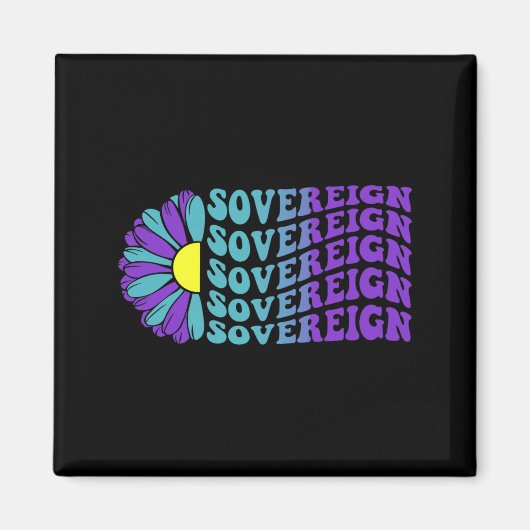 Zelfdodingpreventie bewustzijnsunflower soeverein magneet (Voorkant)