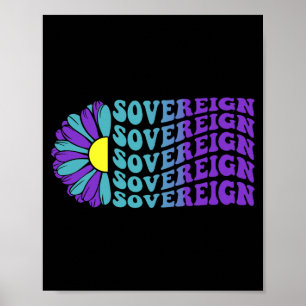 Zelfdodingpreventie bewustzijnsunflower soeverein poster