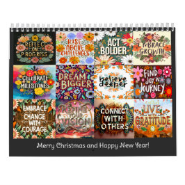 ZELFDOEL QUOTE KLASSIEKE BOHO THEMA JAARLIJKS KALENDER