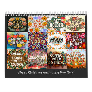 ZELFDOEL QUOTE KLASSIEKE BOHO THEMA JAARLIJKS KALENDER