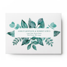 Zelfgeadresseerde Huwelijks RSVP Kaart Elegante Gr