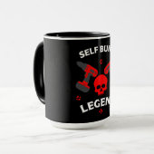 zelfgebouwde woning mok (Voorkant links)