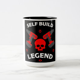 zelfgebouwde woning tweekleurige koffiemok