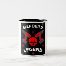 zelfgebouwde woning tweekleurige koffiemok