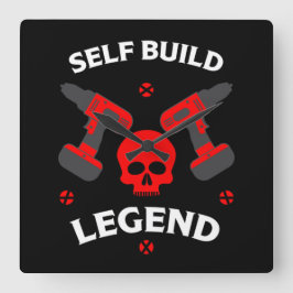 zelfgebouwde woning vierkante klok