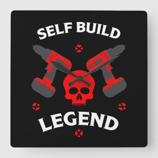 zelfgebouwde woning vierkante klok (Voorkant)