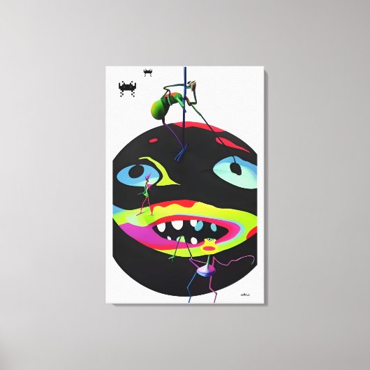 Zelfgegenereerde Stressmonsters Canvas Afdruk (Voorkant)