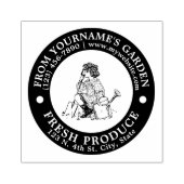 Zelfgegroeide tuin Fresh Label Sjabloon Rubberstempel (Afrduk)