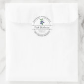 Zelfgegroeide tuin vers biologisch bosbessenlabel ronde sticker (Tas)