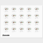 Zelfgekweekte & Handgemaakte Kersenjam Vintage Ronde Sticker (Vel)