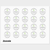 Zelfgekweekte tuin vers biologisch microgreens lab ronde sticker (Vel)