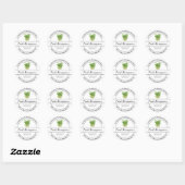 Zelfgekweekte tuin vers biologisch microgreens lab ronde sticker (Vel)