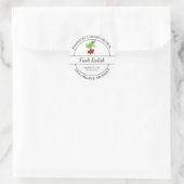 Zelfgekweekte tuin vers biologisch radijs label (Tas)