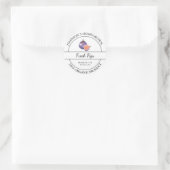 Zelfgekweekte tuin vers biologisch vijgenlabel ronde sticker (Tas)