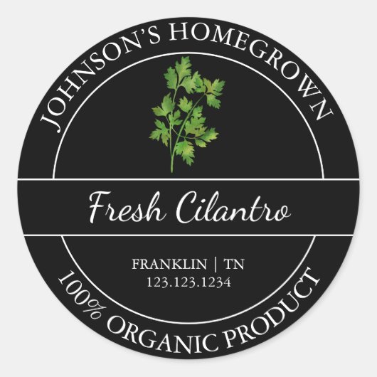 Zelfgekweekte tuin Verse biologische koriander lab Ronde Sticker (Voorkant)