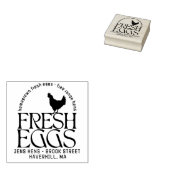 ZELFGEKWEEKTE VERSE EIEREN - VRIJE UITLOOP KIPPEN  RUBBERSTEMPEL (Gestempeld)