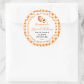 Zelfgemaakt abrikozenchutney pot-etiket ronde sticker (Tas)