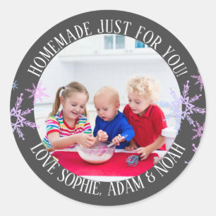 Zelfgemaakt, alleen voor Jou Aangepaste Kinderen F Ronde Sticker